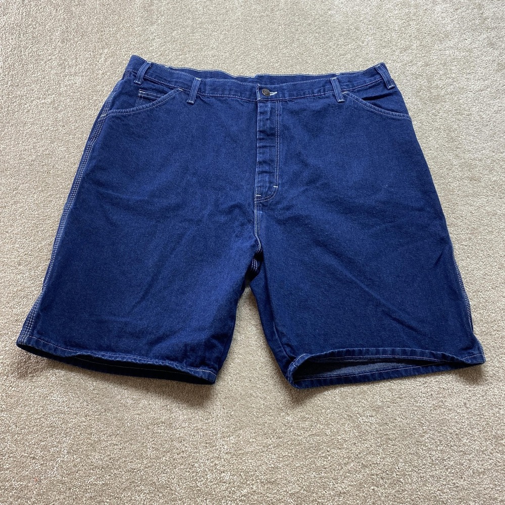 Dickies Shorts Mens 42 Blue‎ Denim Carpenter Loose Fit Utility Pockets Workwear